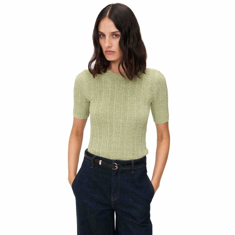 Veronika Maine Short Sleeve Boucle Knit image number 0
